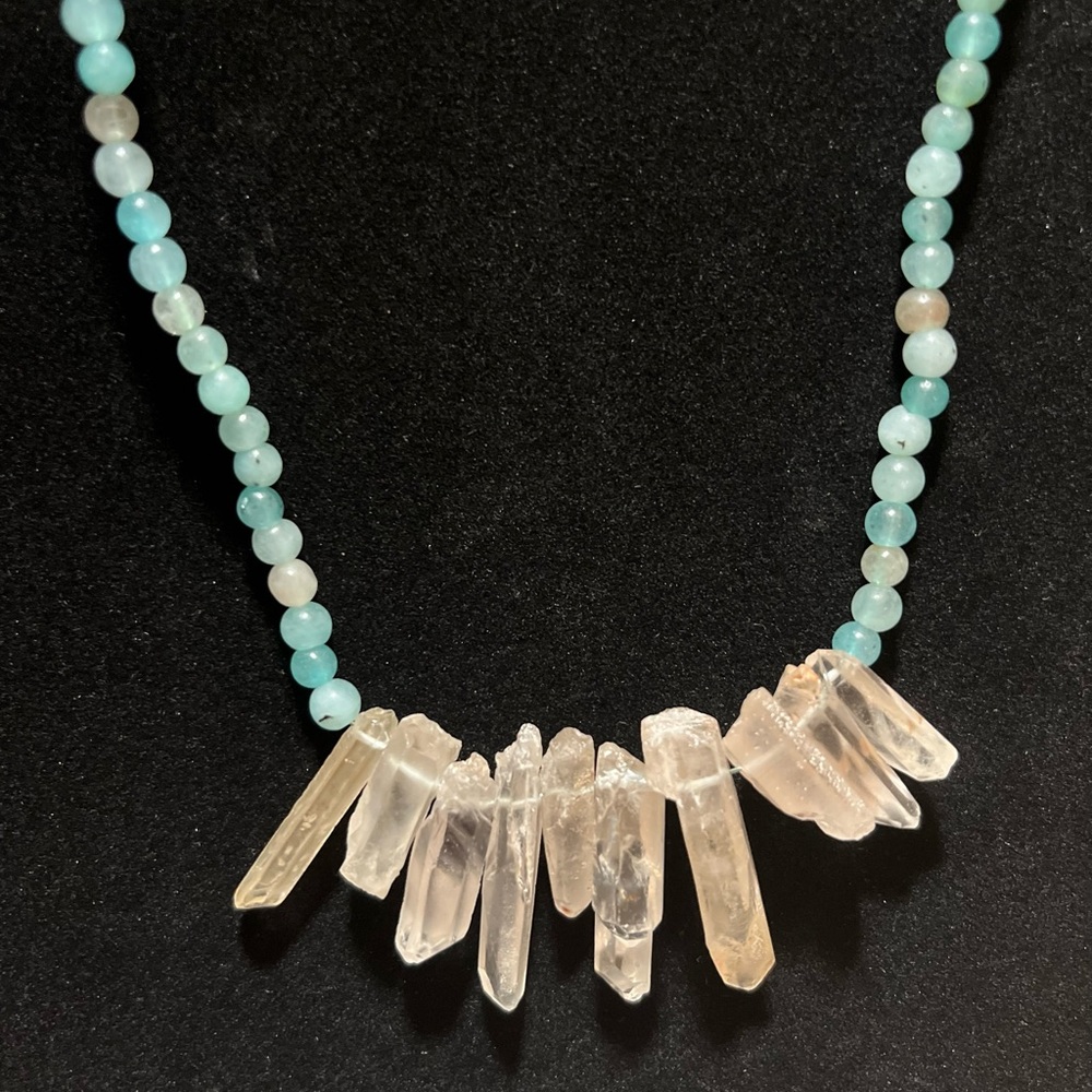 ❤️‍🔥BOGO FREE handmade quartz crystal agate beaded necklace jewelry healing - Picture 3 of 4
